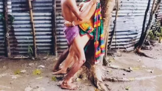 Big Tits Big Ass Desi Bhabi in Teen age Fucks Devar in outdoor Rainy season.