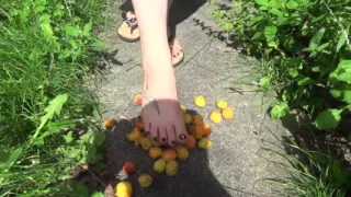 I will feed you from my feets & toes! Apricots crush outdoor!