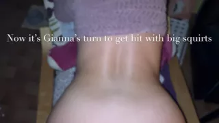 Compilation of a sexy milf squirting and getting her pussy and her little asshole sprayed