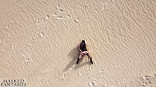 This MILF Masturbates Her Pussy in a Huge, Secluded Desert Landscape While a Drone Watches Her Closely