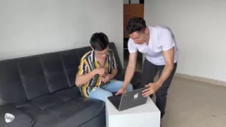 The Laptop Technician Discovers My Fetish for Gay Porn and Gives Me a Discount for Fucking Him.