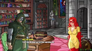 Sexy Lady with big boobs and big ass gives her master a blowjob - doomination gameplay
