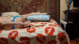 Sasha Earth anal very long extreme deep dildo amateur homemade