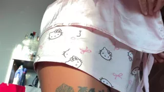 JOI Instructions with Lots of Saliva I Hold My Pussy Open Blonde 18 Year Old with Big Tits Tattoos and Hairy Pussy