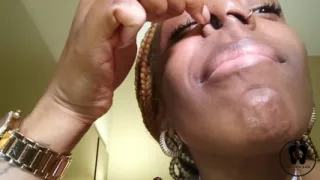 Nose Picking Snots Nostrils Frontal Camera POV