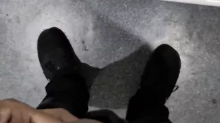 Playing with Cock in Public Toilet Not Cum