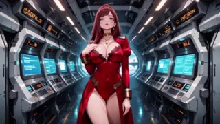 Red-haired Pilot Fantasy! From Sci-fi Cockpit to Private Bedroom, Red Uniform Meets Lazy Sleepwear