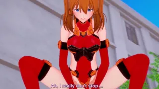 Asuka cowgirl : Neon Genesis Evangelion hentai parody