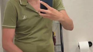 Hot Stepdaddy Jerking off in Bathroom