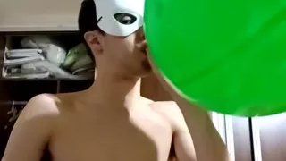 Bunny Looner Blowing up Big Balloons While Jerking off on Stream