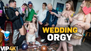 BRIDE4K. A Wedding Orgy with one Bride, her Husband, and two of his friends