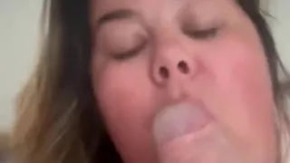 Slut Cums Over My Dicks