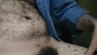 Man maaturbating ejaculating