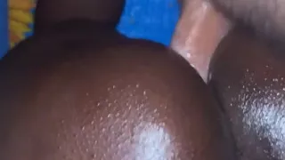 White Tail in Ebony Pussy