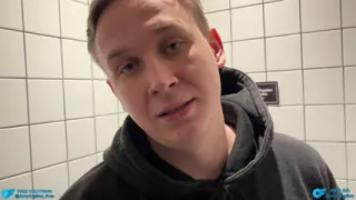 I Caught Straight Guy Jerking Off in Public Toilet and He Fucked me Rough