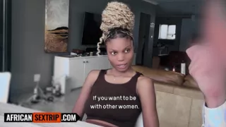 This BIG TITS EBONY TEEN swore she was too shy for camera... then spread wide and took my cock deep