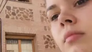 Take garbage out with a toy in my pussy