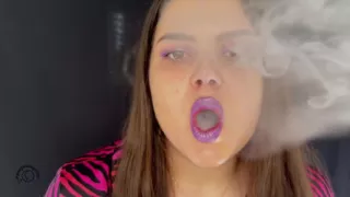 Smoking My Cigarette with Purple Lipstick in My Pijamas