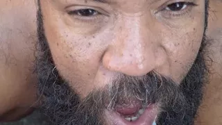 Cum in his mouth and beard. Compiled of cumshots.