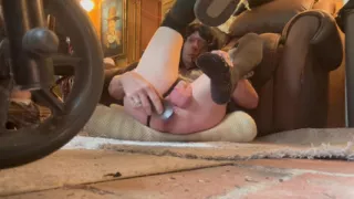 Shemale BBC Dildo Fuck Living Room Floor!!!