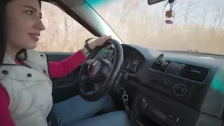 Public Blowjob Turn by Turn During the Car Trip