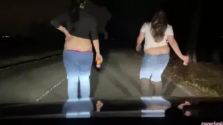 Butt Crack Dancing in Front of the Car