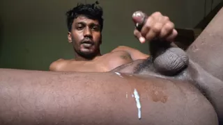 Freshly juiced hot cum from my black cock, my cumming compilation