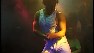 Girl getting wet from his dancing