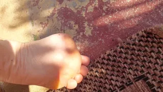 Sexy Blonde Wife Enjoys Foot Worship Naked Outdoors