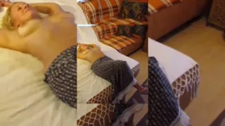 Blonde Mature Wife Enjoys Semi-naked Sex