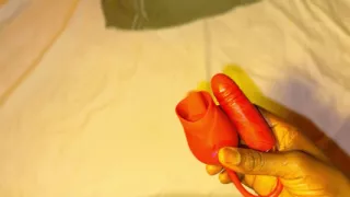 Double Sensation her pussy licked with rose while getting fucked with BBC