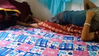 Dripping Bhabi Lovely snuggles her wet pussy against Devar hard cock