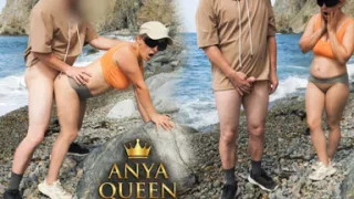 157 Beach Encounter: Sporty Stranger in Seamless Tights Gives BJ and Gets Fucked Hard