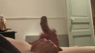 Waking up in a bathrobe and handjob