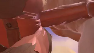 Lara Croft takes a giant cock in the ass: Tomb Raider parody