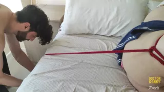 Double amputee shibari and spanking!