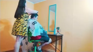 The best MILF hairdresser in town is my stepmother.