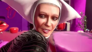 Horny Granny Nun and Strong Ebony Man