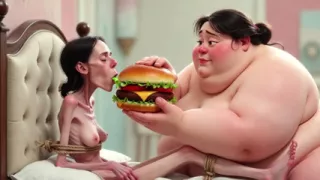 Extremely Skinny Vs Massive SSBBW Feeding Session