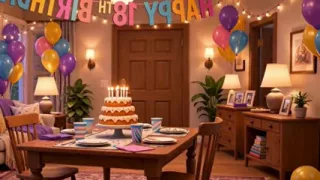 Celebrating 18th birthday and her first fuck ( AI generaed )