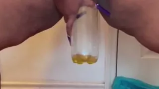 Peeing in a Bottle Drinking My Piss