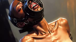 Skinny African Girl in Bondage - Desperate for Big Cock Inside Her