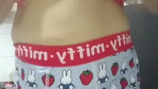 Sexy Filipina Milf, Playing In Her Miffy Bra & Panties