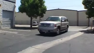 Ebony honey sucks white dude's pole in the car then they go home to fuck