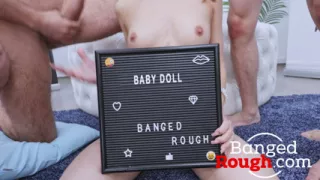 Baby Doll gets anal gangbang all the way to the bottom
