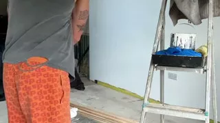 Filthy Little Horny Hunk Wanking at Work