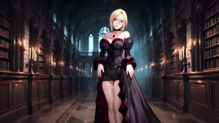 Gothic Lady in Black Velvet! Candles, One-legged Lifts & Wet Stockings?