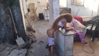 My stepdaughter stretches me I can't stand it