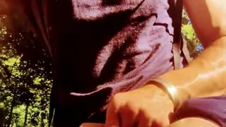 Just Being a Tease on My Bike Playing with My Sausage