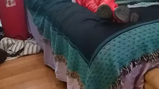 BBW Bat Girl Masturbates for You with Her Golden Gloves on!